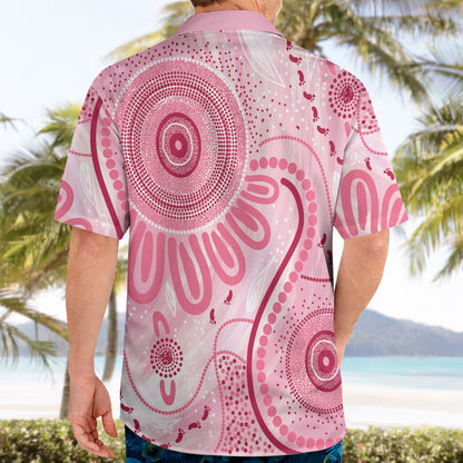 NAIDOC Week 2025 Indigenous Hawaiian Shirt Breast Cancer Pink Ribbon