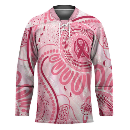 NAIDOC Week 2025 Indigenous Hockey Jersey Breast Cancer Pink Ribbon
