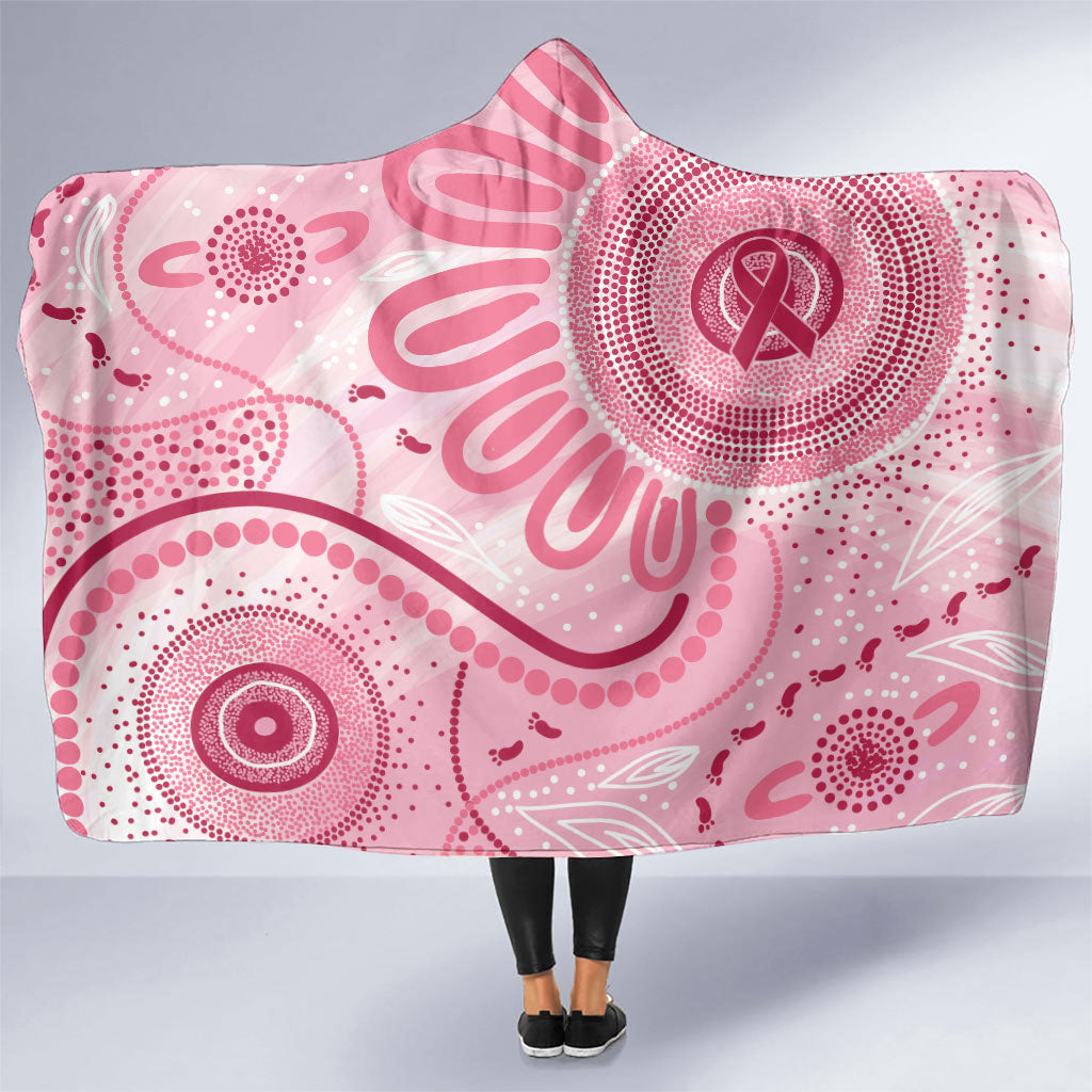 NAIDOC Week 2025 Indigenous Hooded Blanket Breast Cancer Pink Ribbon