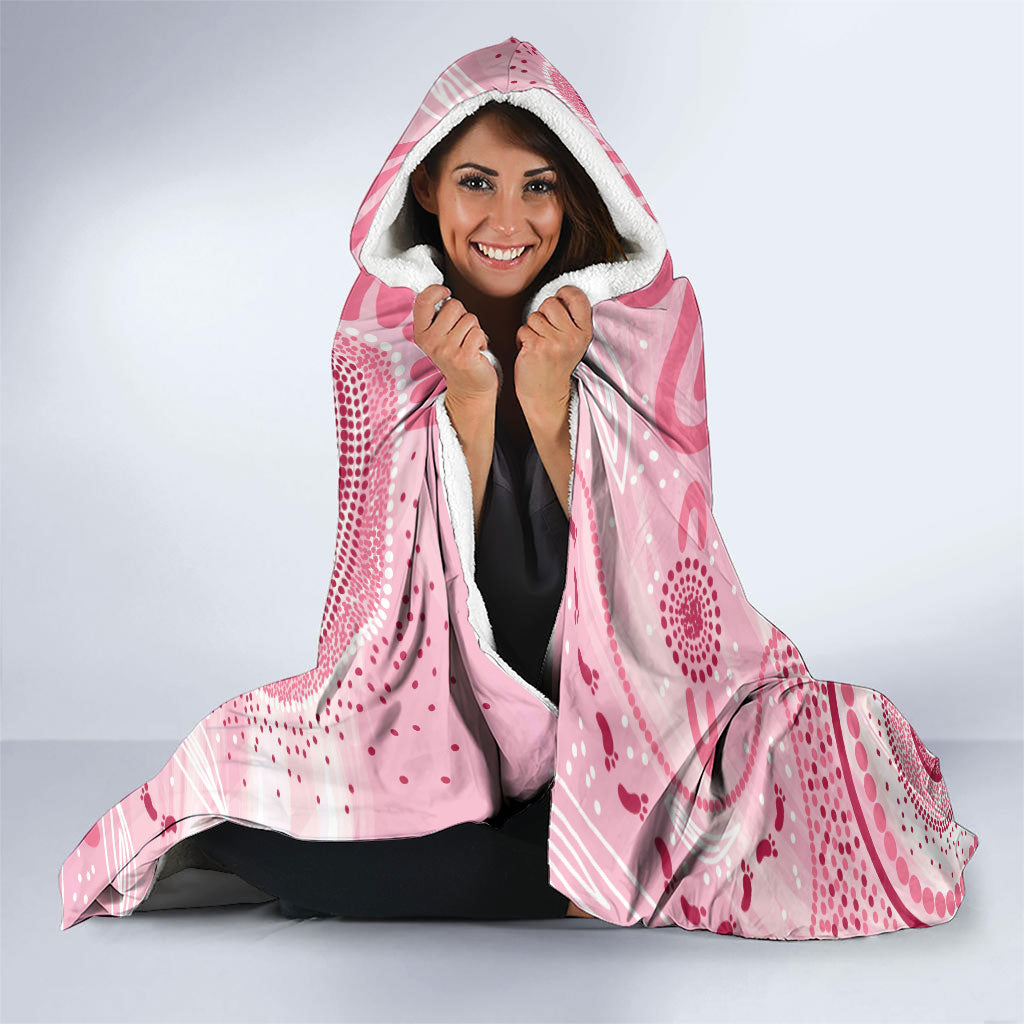 NAIDOC Week 2025 Indigenous Hooded Blanket Breast Cancer Pink Ribbon