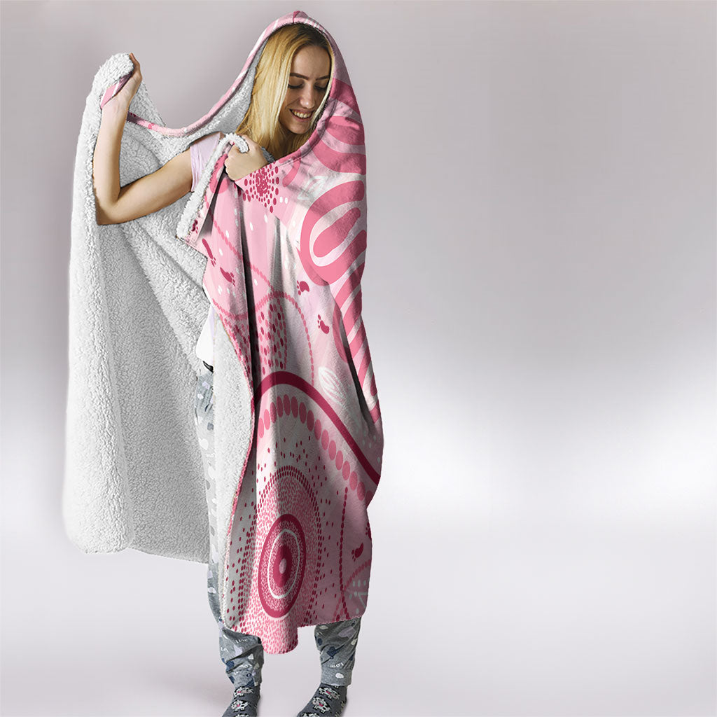 NAIDOC Week 2025 Indigenous Hooded Blanket Breast Cancer Pink Ribbon