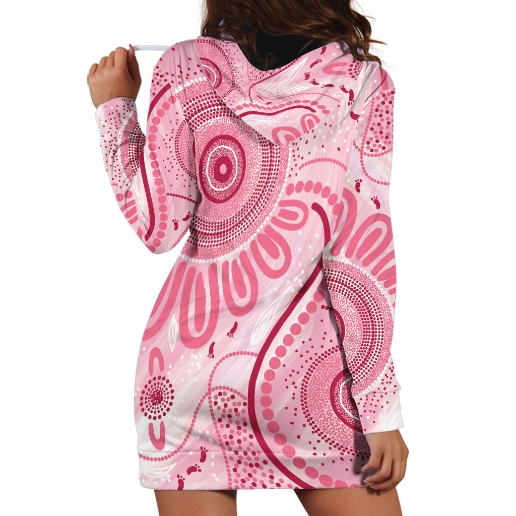 NAIDOC Week 2025 Indigenous Hoodie Dress Breast Cancer Pink Ribbon