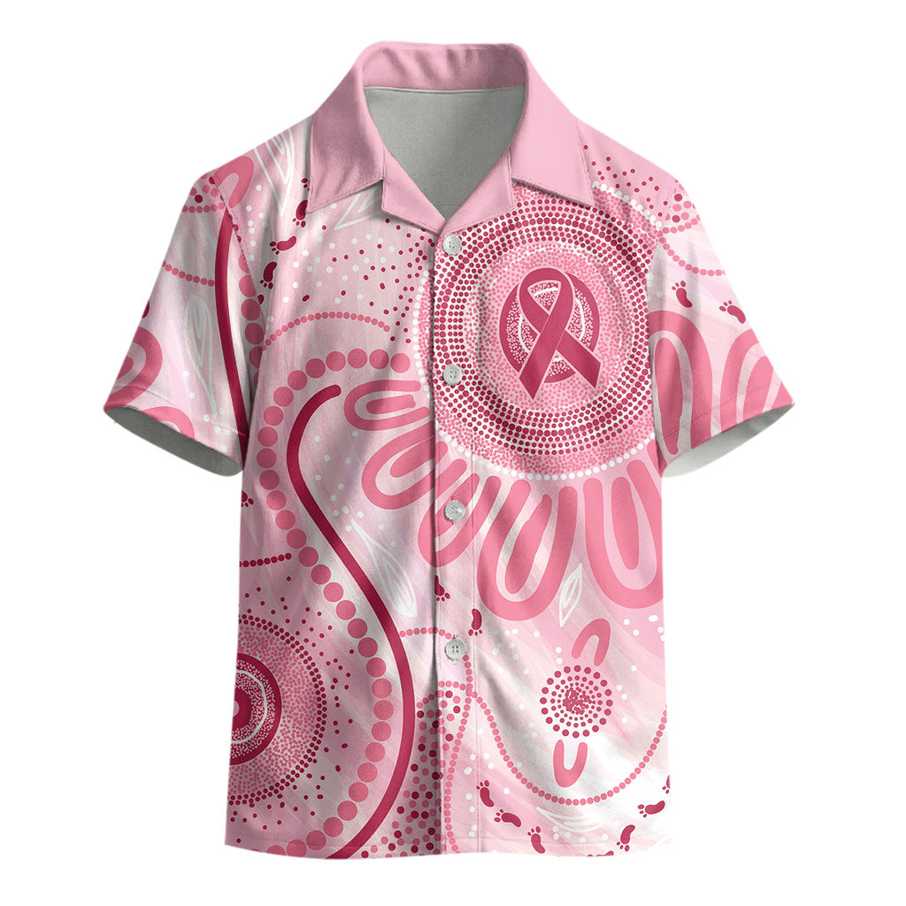NAIDOC Week 2025 Indigenous Kid Hawaiian Shirt Breast Cancer Pink Ribbon