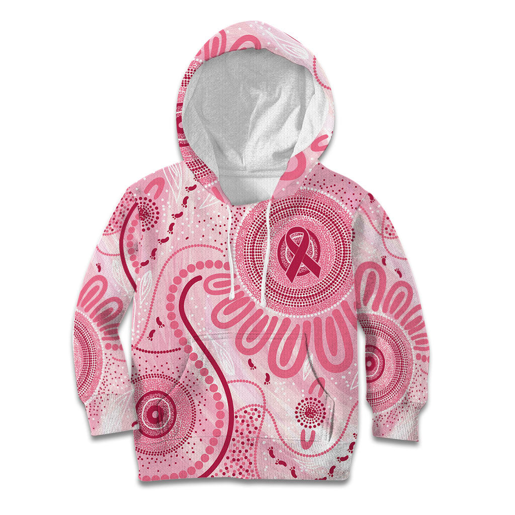 NAIDOC Week 2025 Indigenous Kid Hoodie Breast Cancer Pink Ribbon