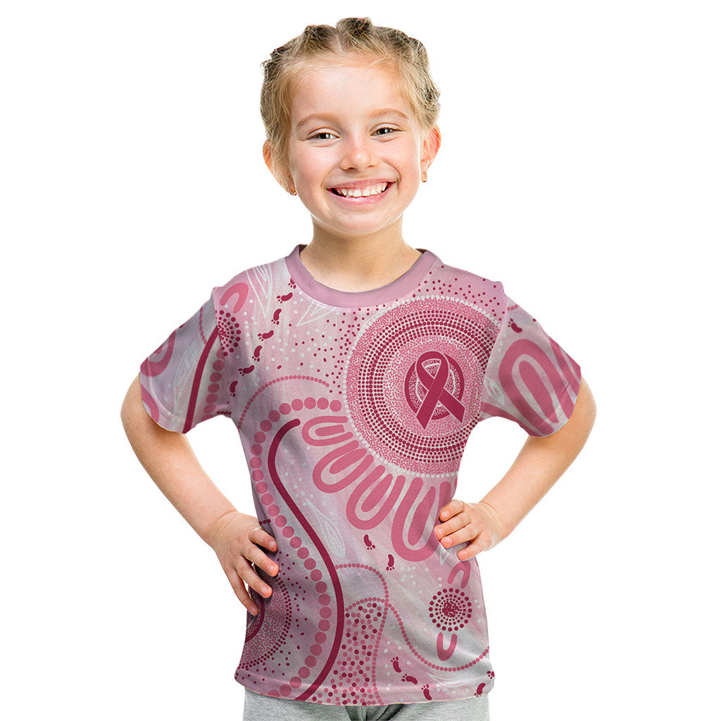 NAIDOC Week 2025 Indigenous Kid T Shirt Breast Cancer Pink Ribbon