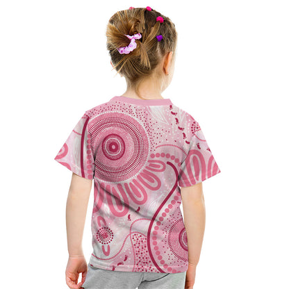 NAIDOC Week 2025 Indigenous Kid T Shirt Breast Cancer Pink Ribbon