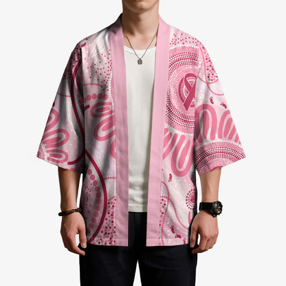 NAIDOC Week 2025 Indigenous Kimono Breast Cancer Pink Ribbon