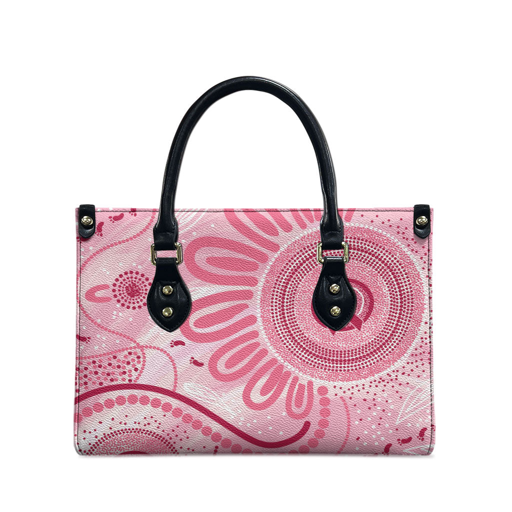 NAIDOC Week 2025 Indigenous Leather Bag Breast Cancer Pink Ribbon