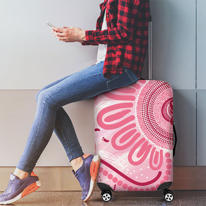 NAIDOC Week 2025 Indigenous Luggage Cover Breast Cancer Pink Ribbon