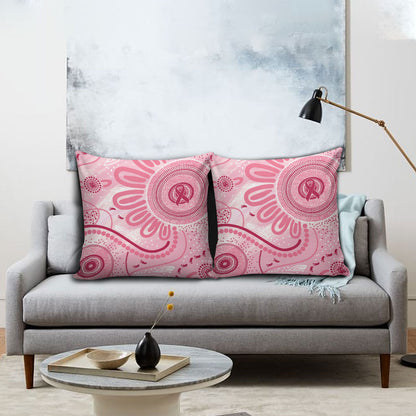 NAIDOC Week 2025 Indigenous Pillow Cover Breast Cancer Pink Ribbon