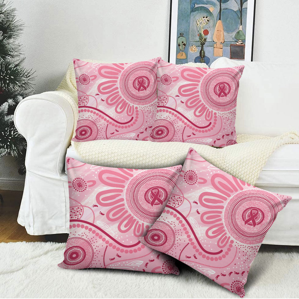 NAIDOC Week 2025 Indigenous Pillow Cover Breast Cancer Pink Ribbon