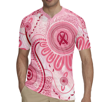 NAIDOC Week 2025 Indigenous Rugby Jersey Breast Cancer Pink Ribbon