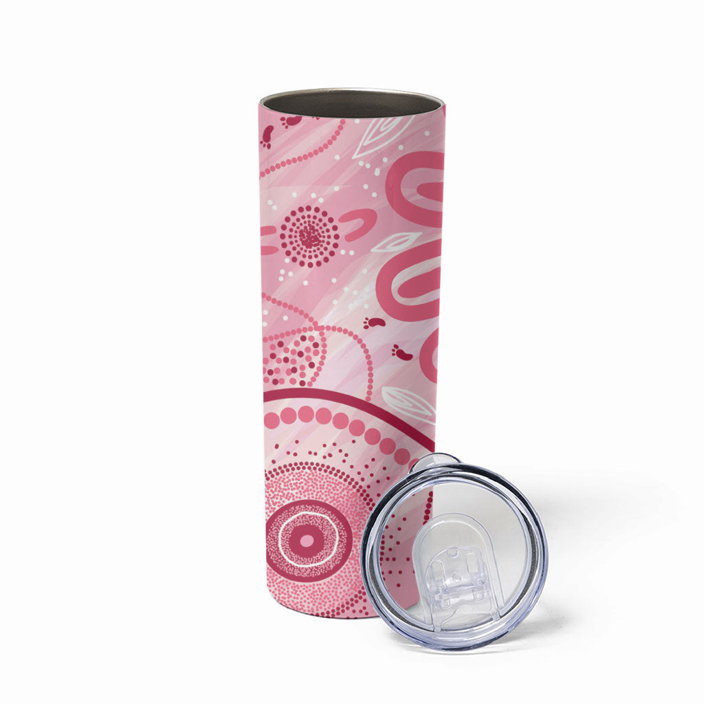 NAIDOC Week 2025 Indigenous Skinny Tumbler Breast Cancer Pink Ribbon