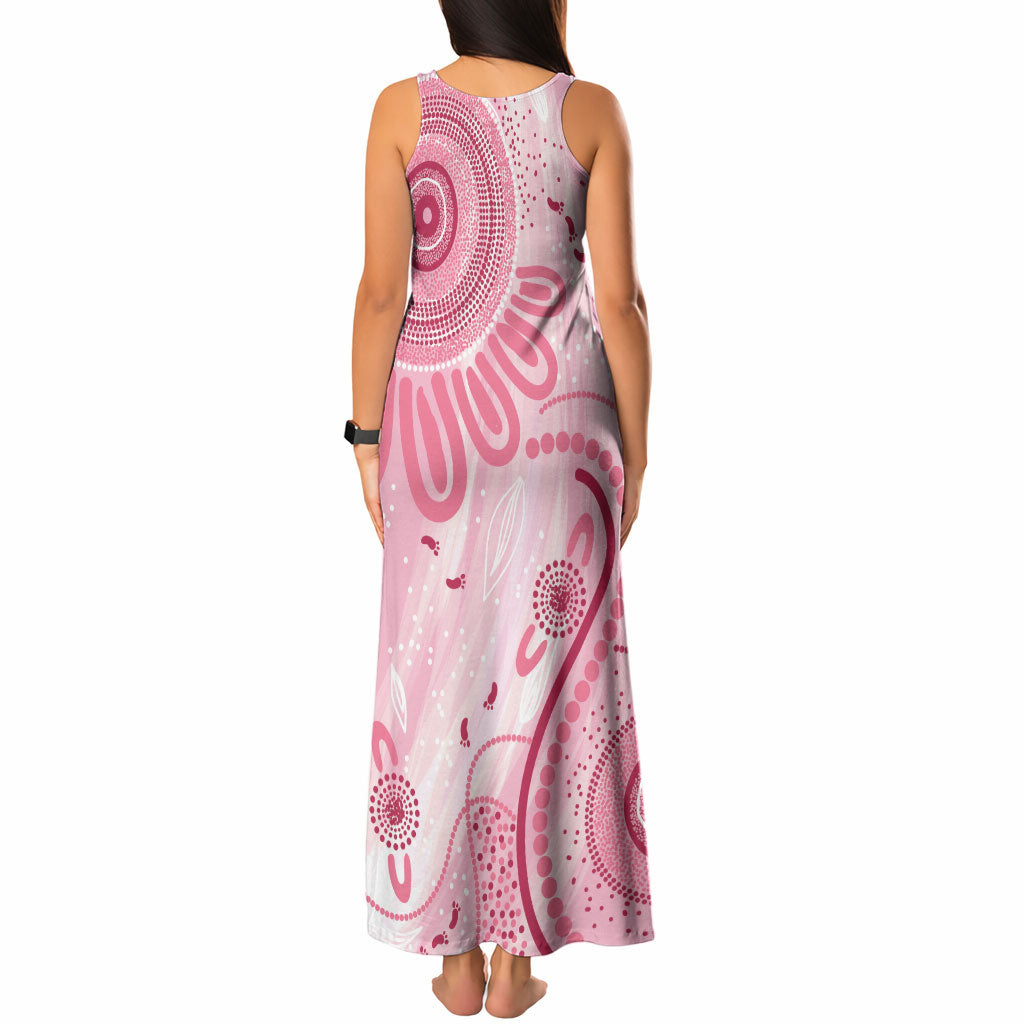 NAIDOC Week 2025 Indigenous Tank Maxi Dress Breast Cancer Pink Ribbon