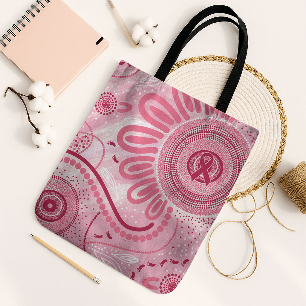 NAIDOC Week 2025 Indigenous Tote Bag Breast Cancer Pink Ribbon