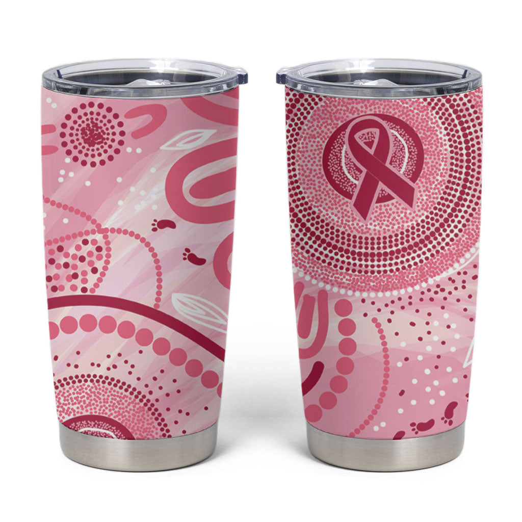 NAIDOC Week 2025 Indigenous Tumbler Cup Breast Cancer Pink Ribbon