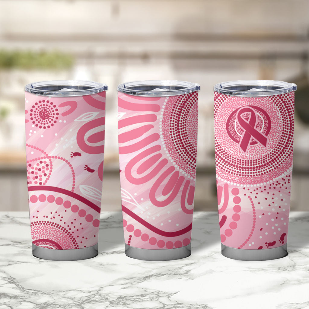 NAIDOC Week 2025 Indigenous Tumbler Cup Breast Cancer Pink Ribbon