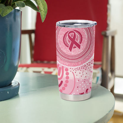 NAIDOC Week 2025 Indigenous Tumbler Cup Breast Cancer Pink Ribbon