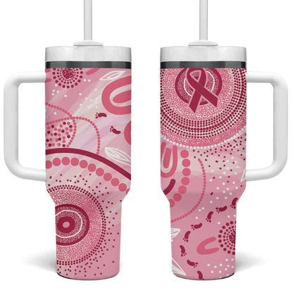 NAIDOC Week 2025 Indigenous Tumbler With Handle Breast Cancer Pink Ribbon