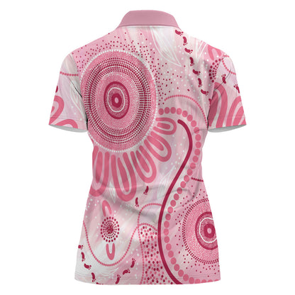 NAIDOC Week 2025 Indigenous Women Polo Shirt Breast Cancer Pink Ribbon