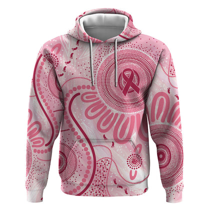 NAIDOC Week 2025 Indigenous Zip Hoodie Breast Cancer Pink Ribbon