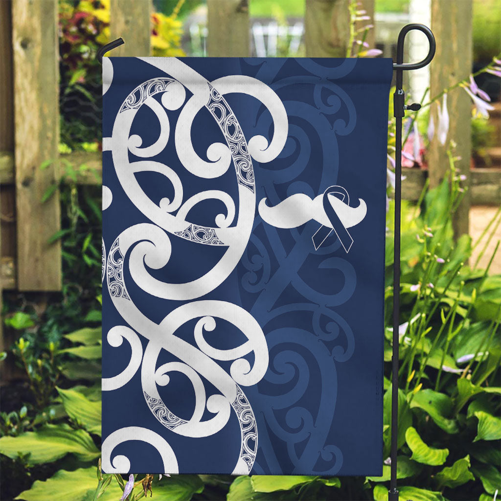 New Zealand Maori Mo Bros Garden Flag Blue Ribbon With Koru Kowhaiwhai