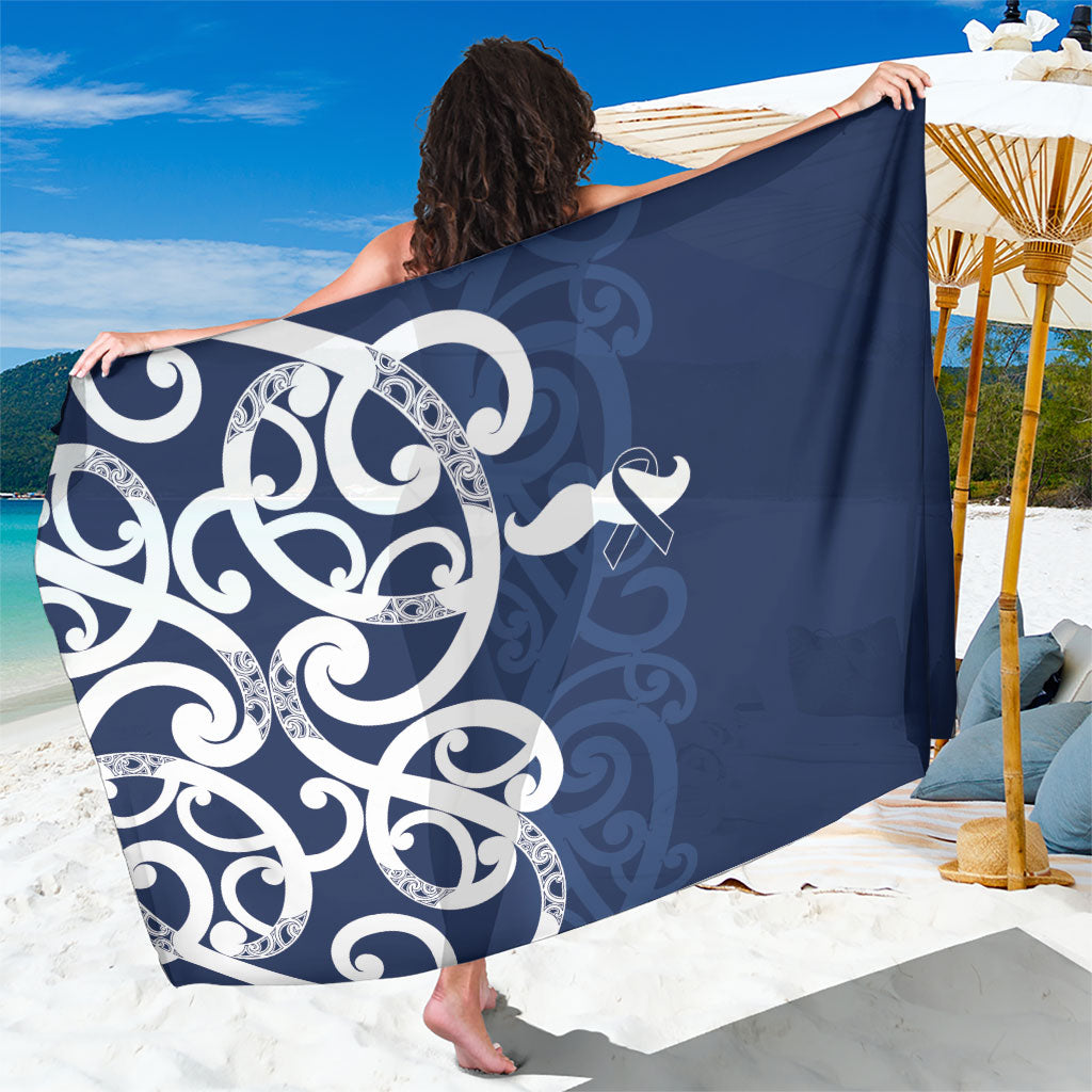 New Zealand Maori Mo Bros Sarong Blue Ribbon With Koru Kowhaiwhai