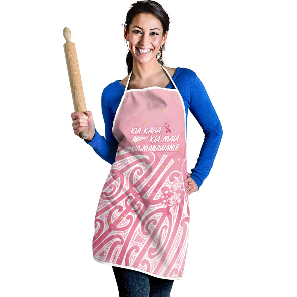 Breast Cancer Pink October Maori Apron Kia Kaha Kia Maia Kia Manawanui
