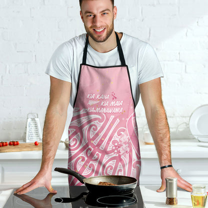 Breast Cancer Pink October Maori Apron Kia Kaha Kia Maia Kia Manawanui
