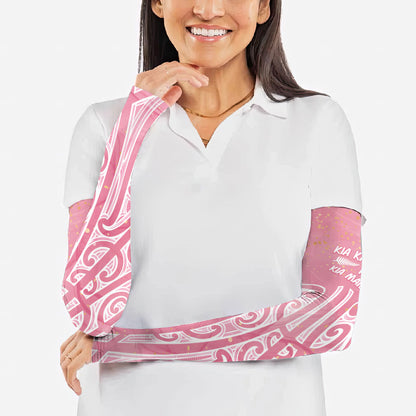 Breast Cancer Pink October Maori Arm Sleeves Kia Kaha Kia Maia Kia Manawanui