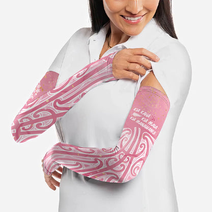 Breast Cancer Pink October Maori Arm Sleeves Kia Kaha Kia Maia Kia Manawanui