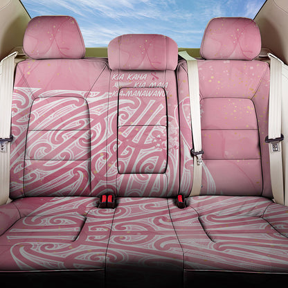 Breast Cancer Pink October Maori Back Car Seat Cover Kia Kaha Kia Maia Kia Manawanui