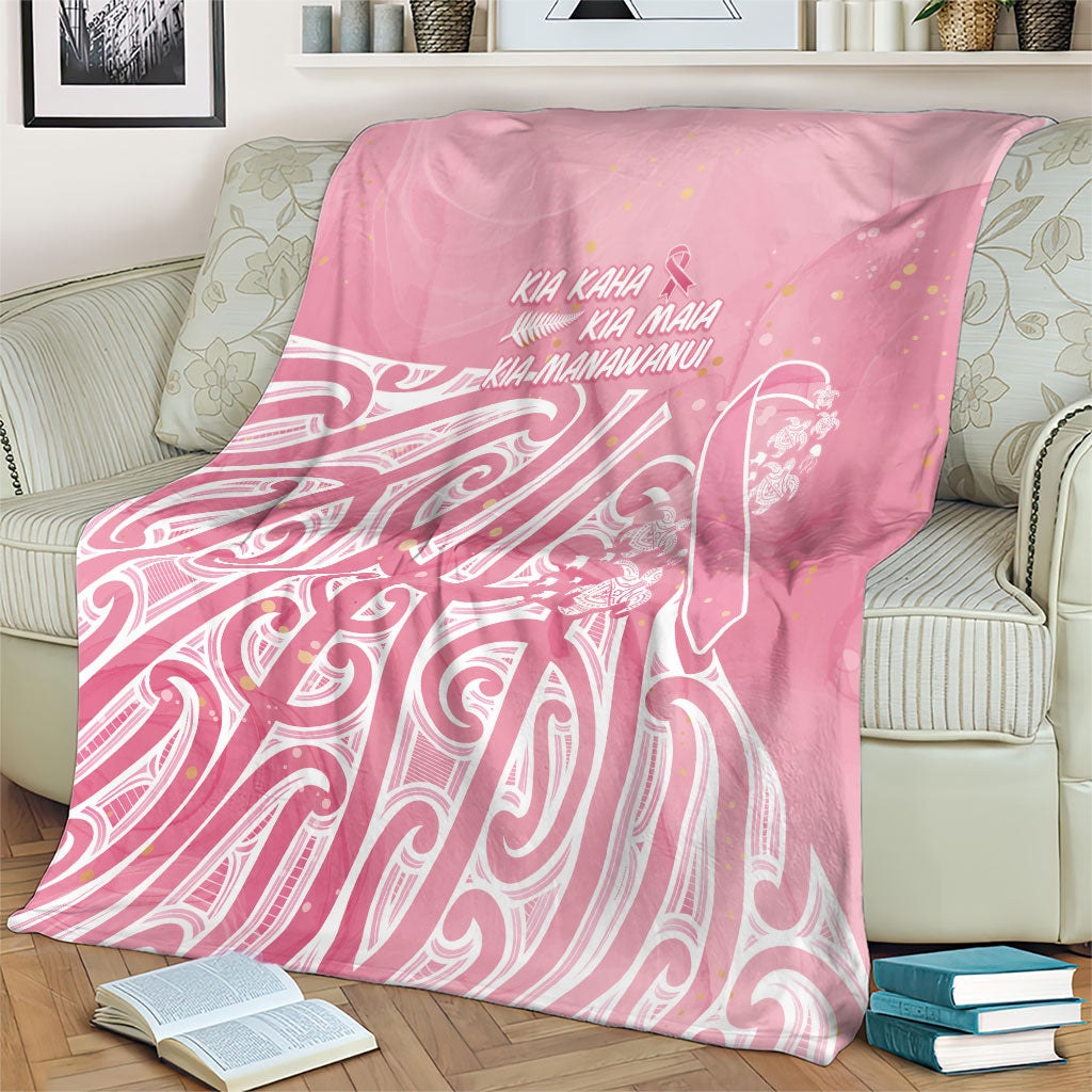 Breast Cancer Pink October Maori Blanket Kia Kaha Kia Maia Kia Manawanui