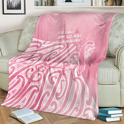 Breast Cancer Pink October Maori Blanket Kia Kaha Kia Maia Kia Manawanui
