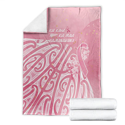 Breast Cancer Pink October Maori Blanket Kia Kaha Kia Maia Kia Manawanui