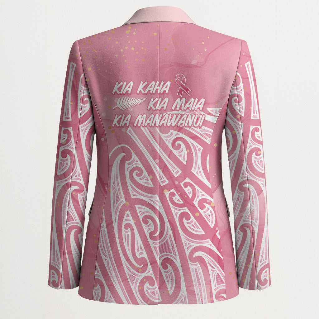 Breast Cancer Pink October Maori Blazer Kia Kaha Kia Maia Kia Manawanui