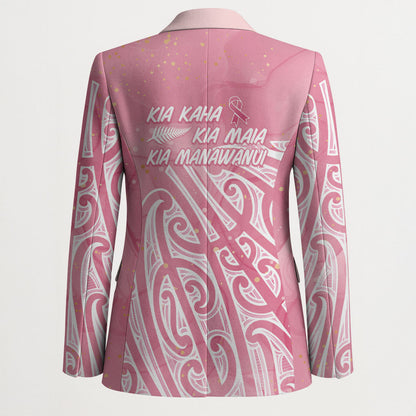 Breast Cancer Pink October Maori Blazer Kia Kaha Kia Maia Kia Manawanui