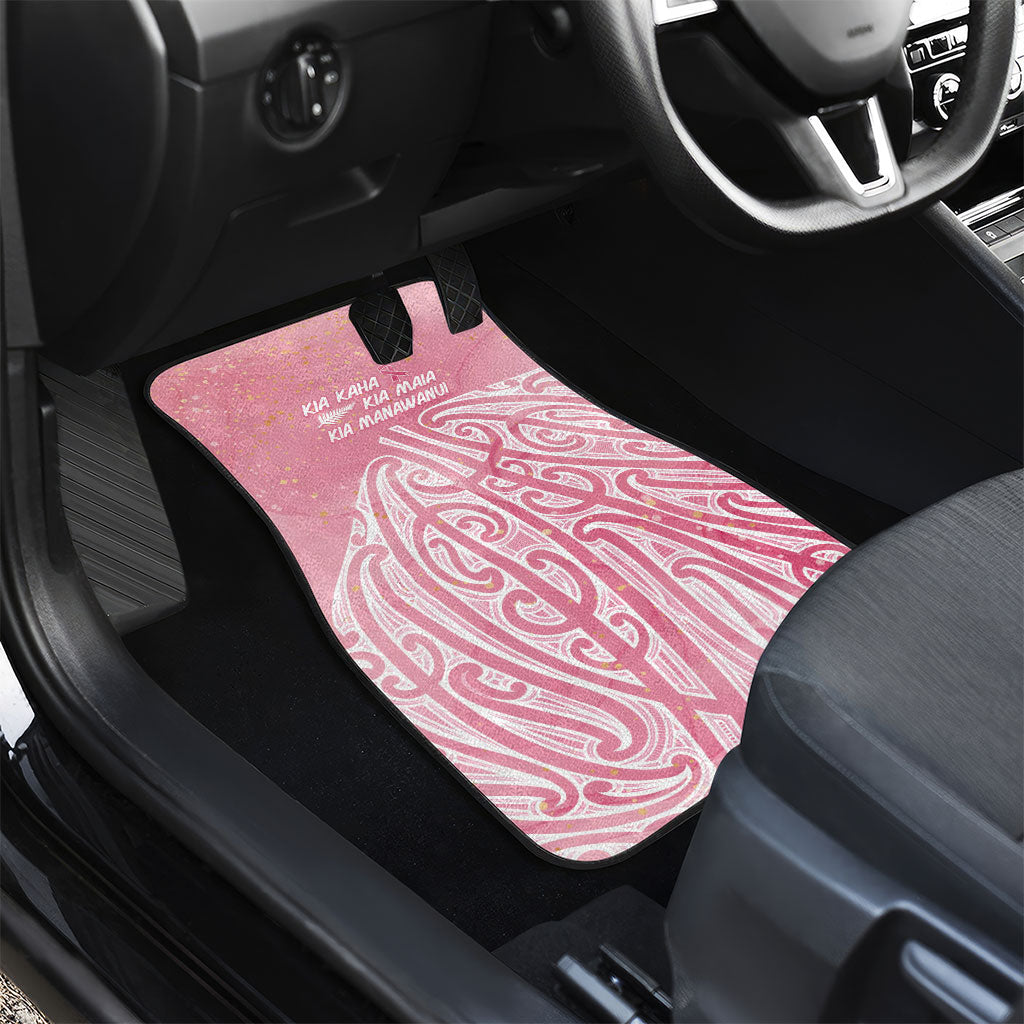 Breast Cancer Pink October Maori Car Mats Kia Kaha Kia Maia Kia Manawanui