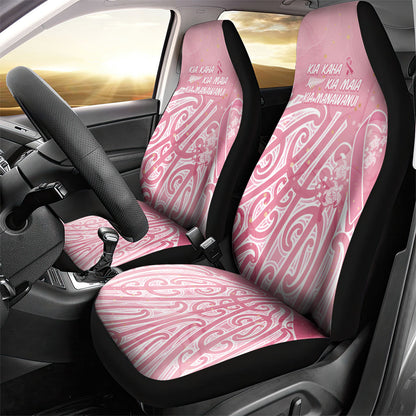 Breast Cancer Pink October Maori Car Seat Cover Kia Kaha Kia Maia Kia Manawanui