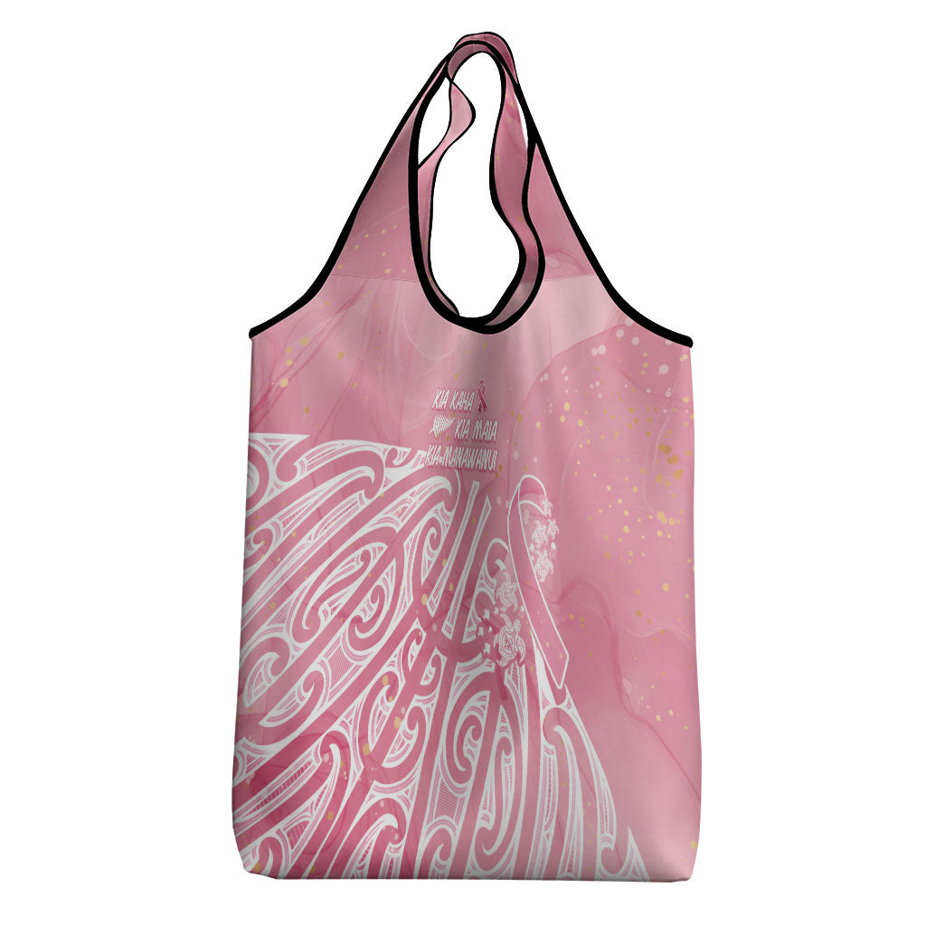 Breast Cancer Pink October Maori Grocery Bag Kia Kaha Kia Maia Kia Manawanui