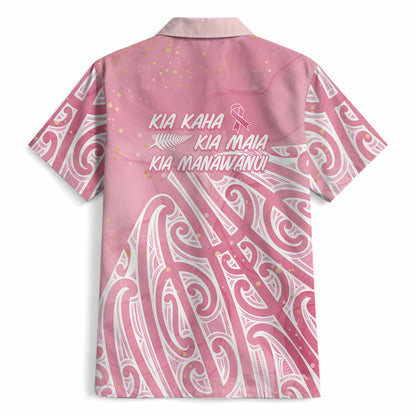 Breast Cancer Pink October Maori Hawaiian Shirt Kia Kaha Kia Maia Kia Manawanui