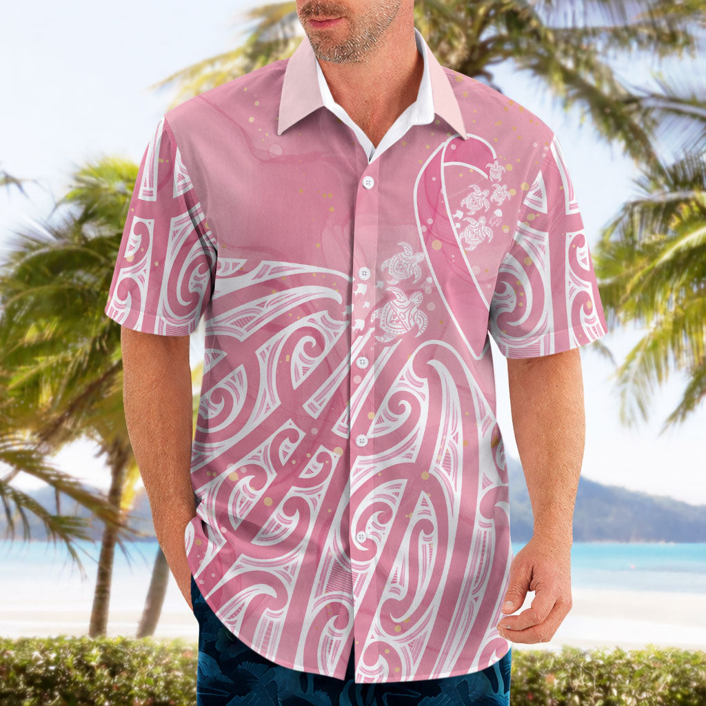 Breast Cancer Pink October Maori Hawaiian Shirt Kia Kaha Kia Maia Kia Manawanui