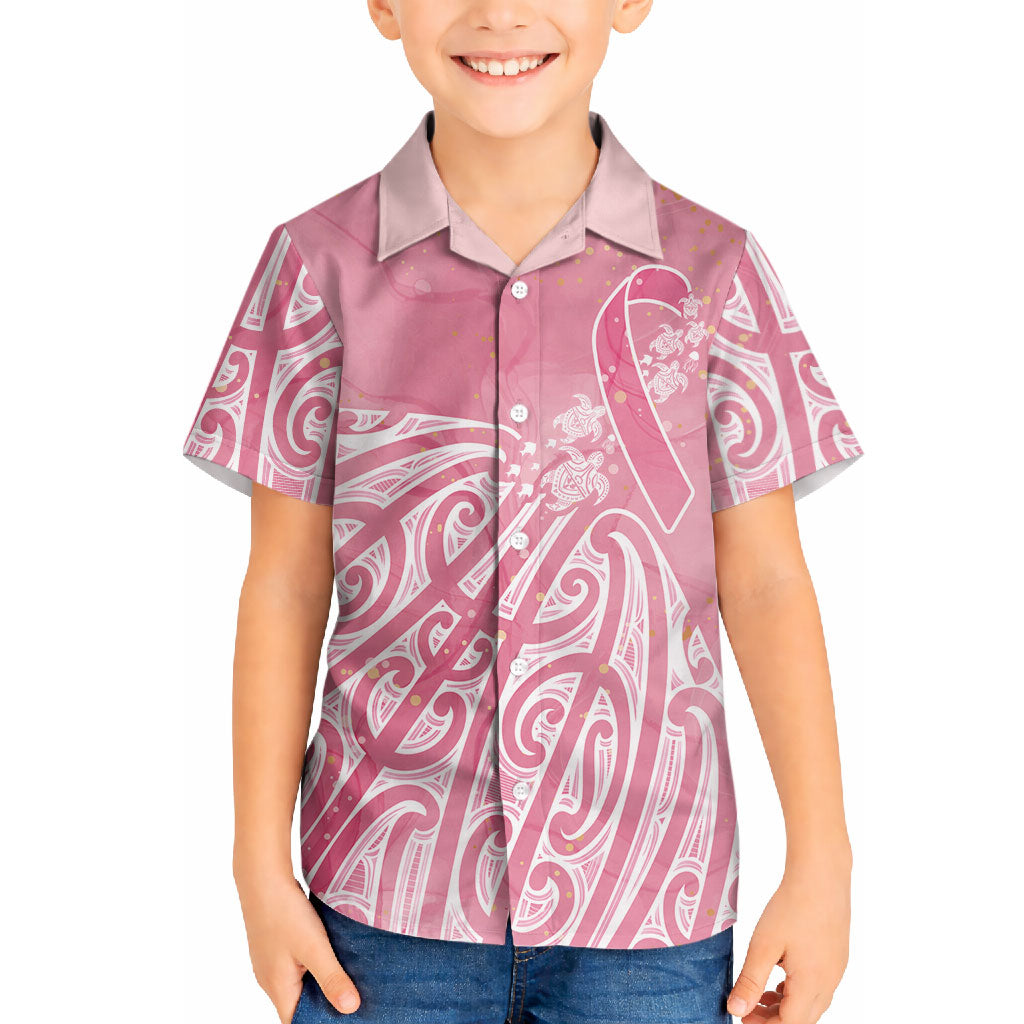 Breast Cancer Pink October Maori Hawaiian Shirt Kia Kaha Kia Maia Kia Manawanui