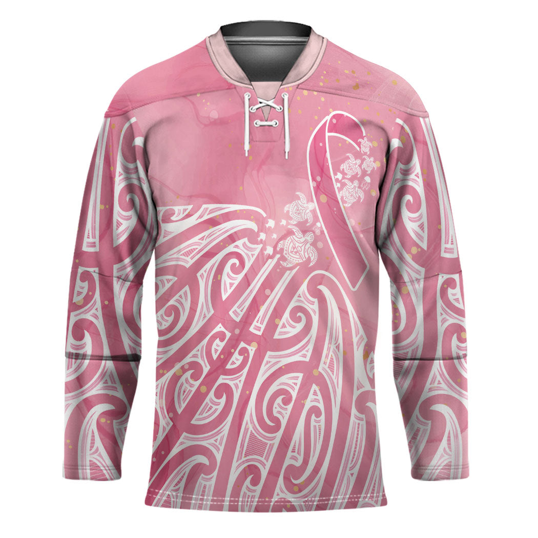 Breast Cancer Pink October Maori Hockey Jersey Kia Kaha Kia Maia Kia Manawanui