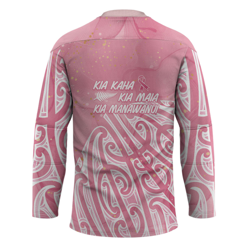 Breast Cancer Pink October Maori Hockey Jersey Kia Kaha Kia Maia Kia Manawanui