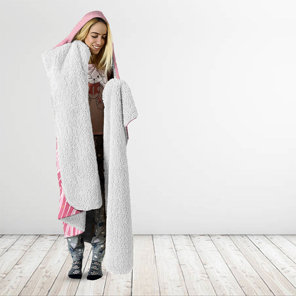 Breast Cancer Pink October Maori Hooded Blanket Kia Kaha Kia Maia Kia Manawanui