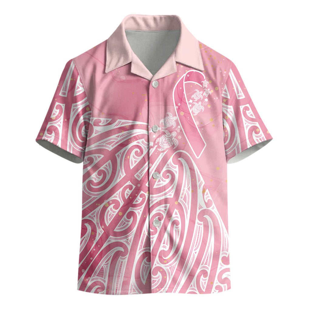 Breast Cancer Pink October Maori Kid Hawaiian Shirt Kia Kaha Kia Maia Kia Manawanui