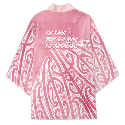 Breast Cancer Pink October Maori Kimono Kia Kaha Kia Maia Kia Manawanui