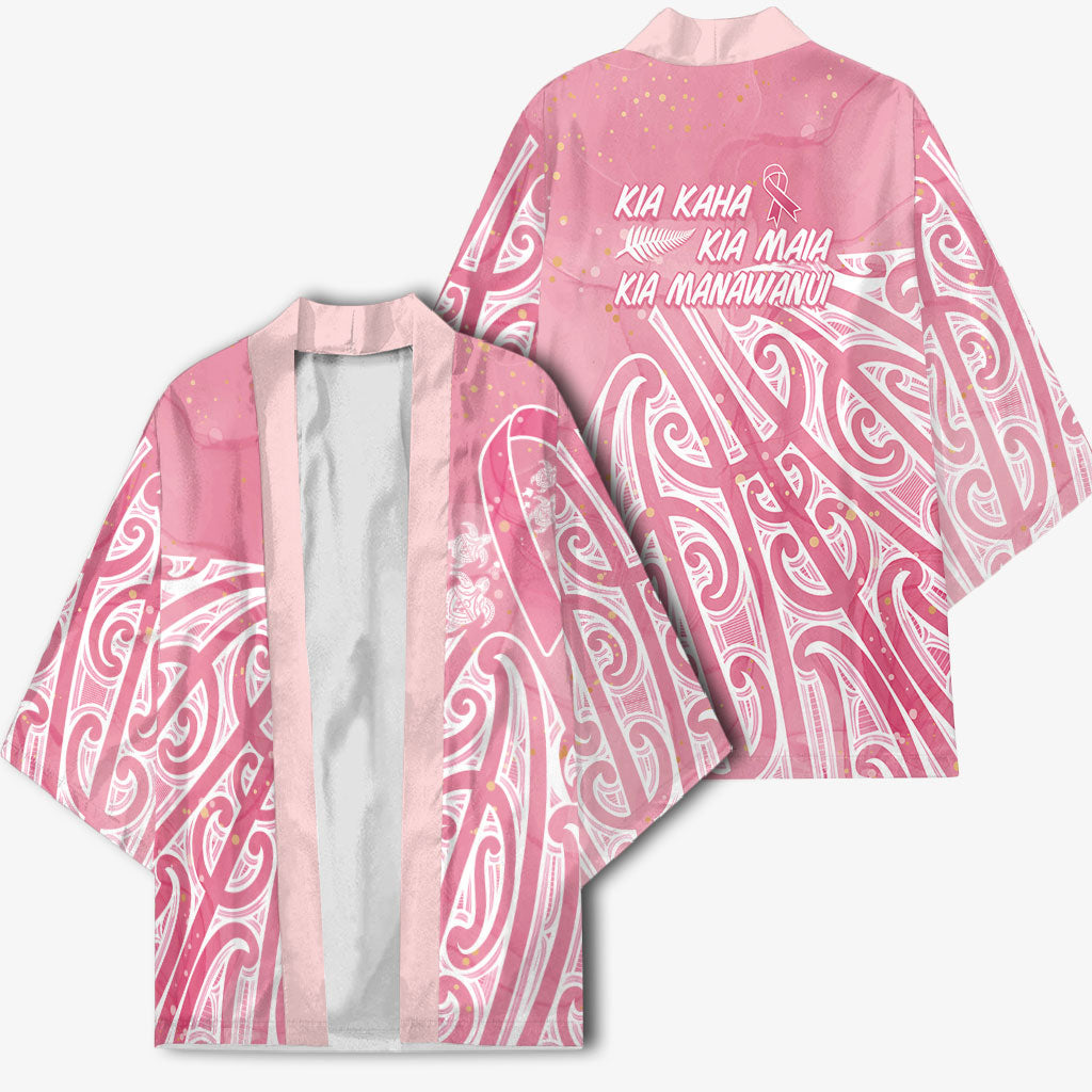 Breast Cancer Pink October Maori Kimono Kia Kaha Kia Maia Kia Manawanui