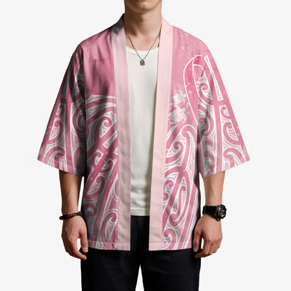 Breast Cancer Pink October Maori Kimono Kia Kaha Kia Maia Kia Manawanui